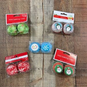 500ct Snowman Santa Winter Christmas Mini Cupcake Paper Liner Baking Cups Wilton